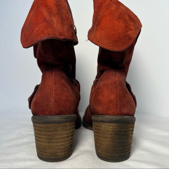 Donald J. Pliner Danee Red Suede Convertible Boots 5 - Picture 4 of 11